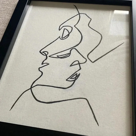 Abstract Framed Faces Artwork Hanging Wall Art Decor - Picture 7 of 10